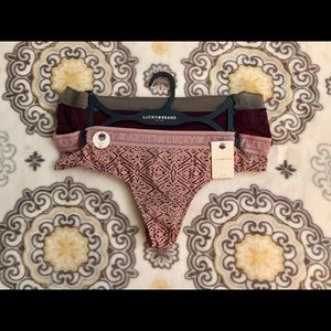 Lucky Brand 3 Pack Thong Panties (NWT)